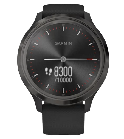 Garmin Vívomove 3, Slate Bezel w/ Black Silicone Band, GPS Smartwatch (Garmin Certified Refurbished)