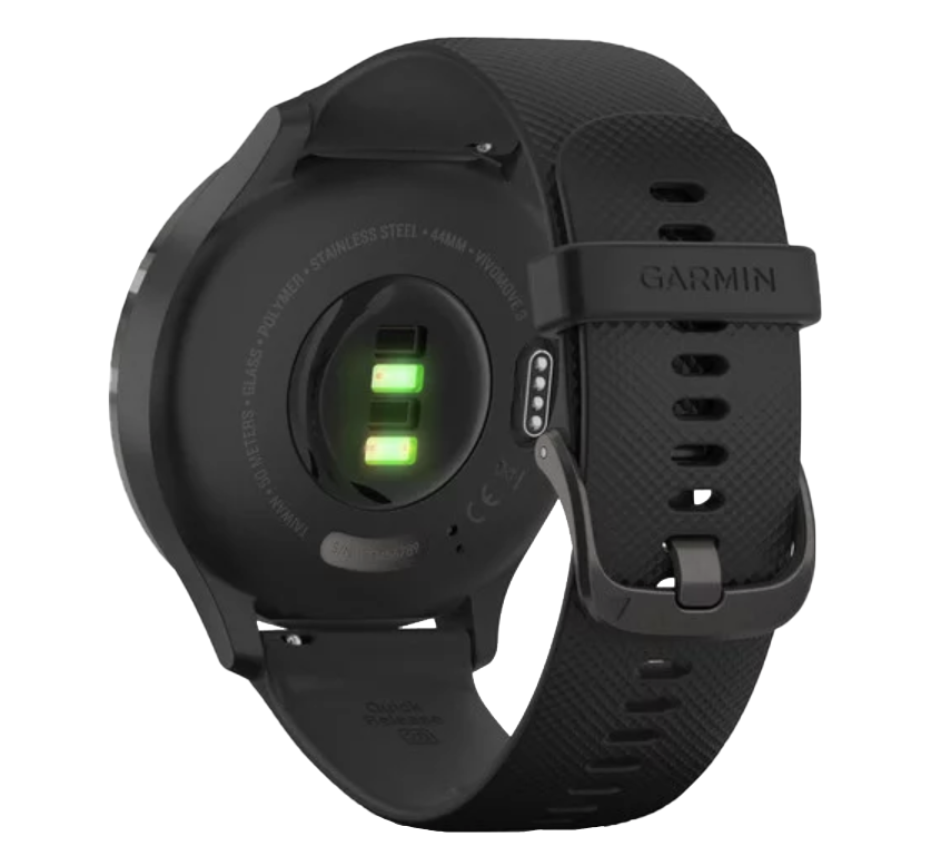 Garmin Vívomove 3, Slate Bezel w/ Black Silicone Band, GPS Smartwatch (Garmin Certified Refurbished)
