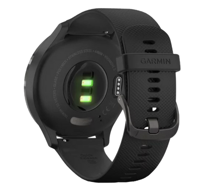 Garmin Vívomove 3, Slate Bezel w/ Black Silicone Band, GPS Smartwatch (Garmin Certified Refurbished)