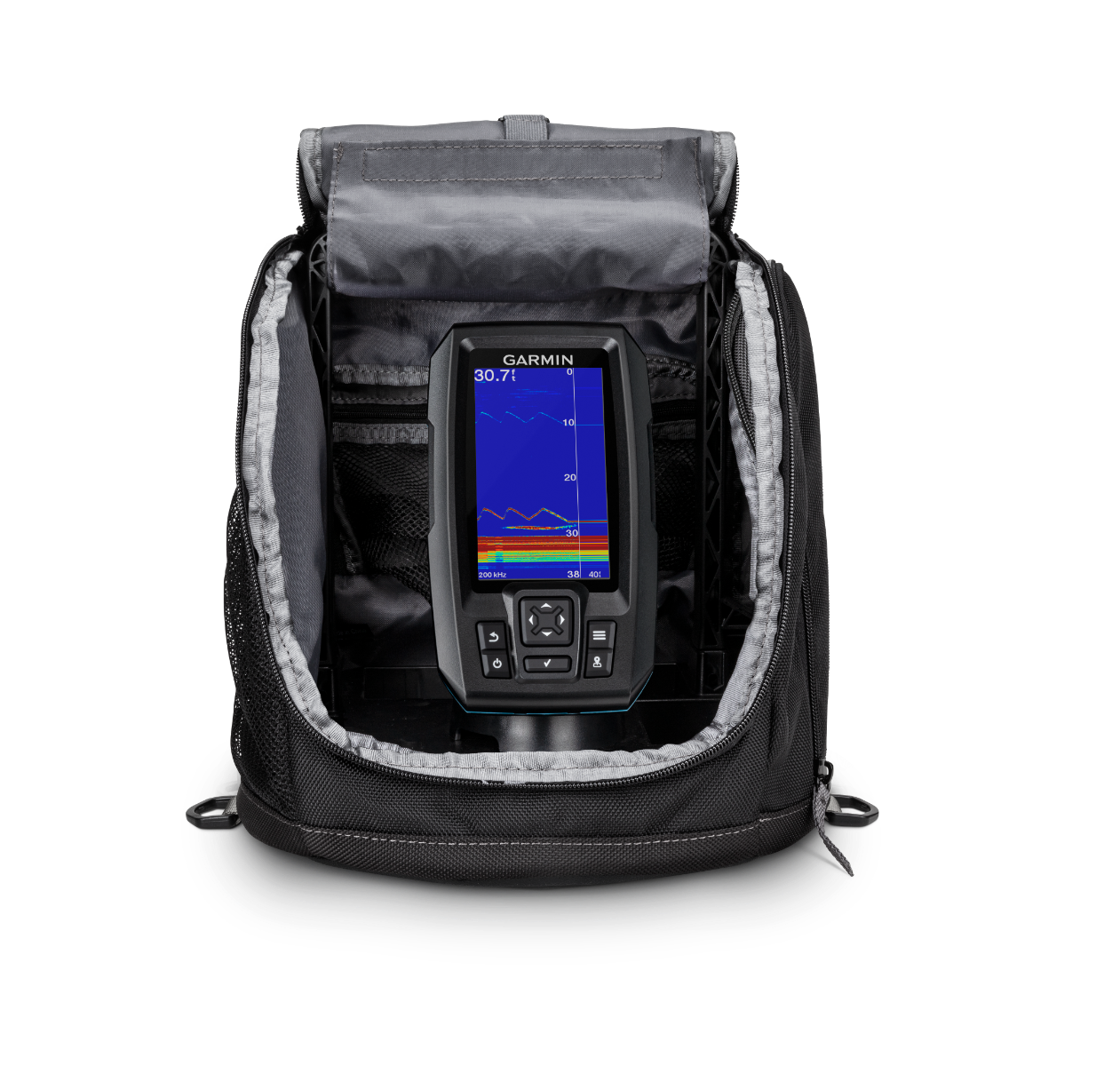 Garmin STRIKER Plus 4 Ice Fishing Bundle Includes Dual Beam-IF Transducer (010-01870-30)