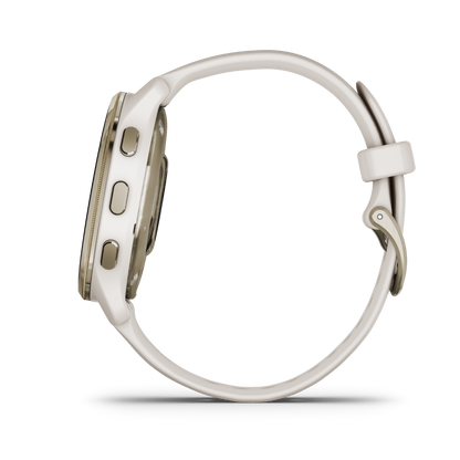 Garmin Venu 2 Plus, Cream Gold with Silicone Band (Garmin Certified Refurbished)