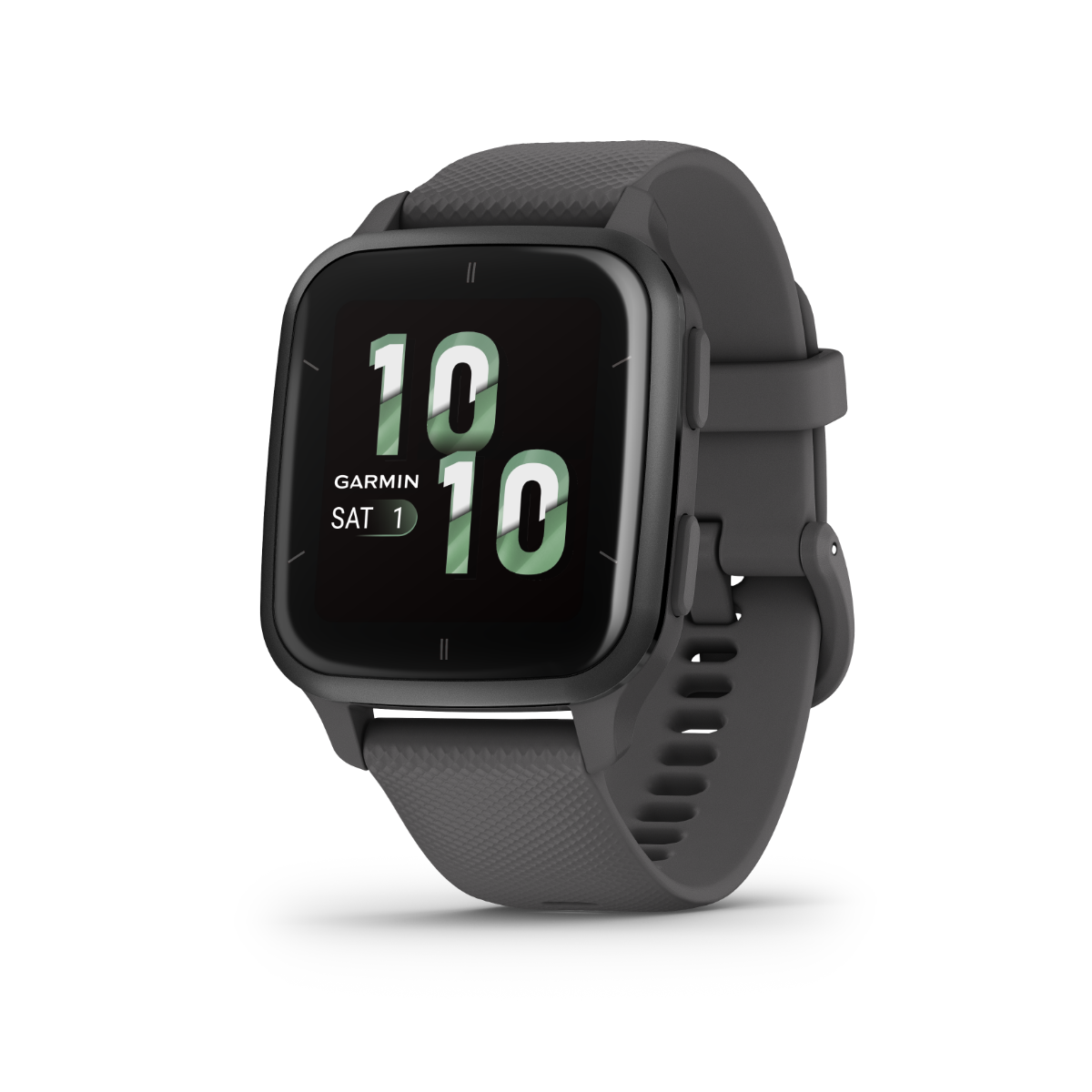 Garmin Venu Sq 2, Slate Aluminum Bezel with Shadow Gray Case and Silicone Band (010-02701-00)