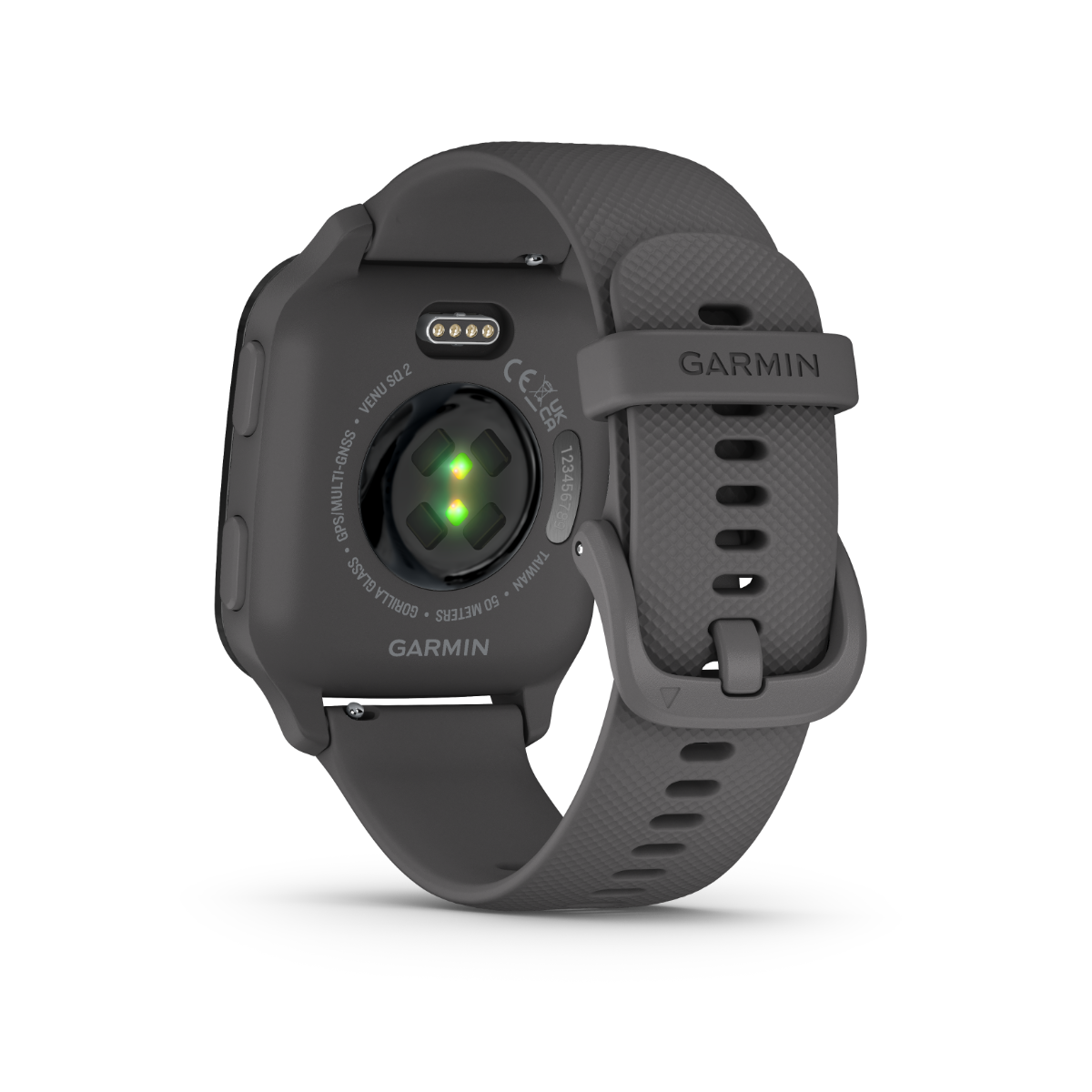 Garmin Venu Sq 2, Slate Aluminum Bezel with Shadow Gray Case and Silicone Band (010-02701-00)