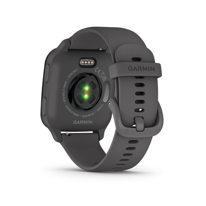 Garmin Venu Sq 2, Slate Aluminum Bezel with Shadow Gray Case and Silicone Band (010-02701-00)