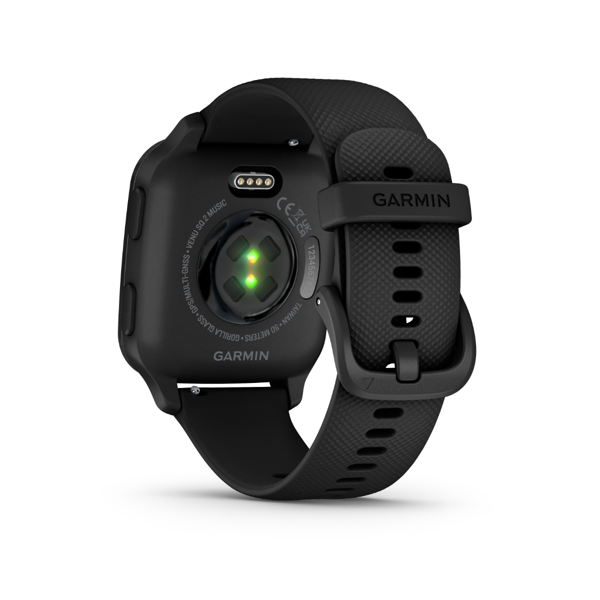 Garmin Venu Sq 2 Music, Slate Aluminum Bezel with Black Case and Silicone Band (010-02700-00)