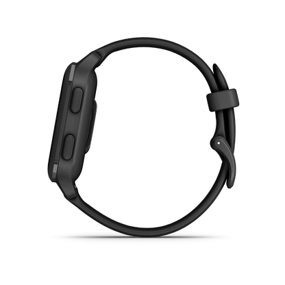 Garmin Venu Sq 2 Music, Slate Aluminum Bezel with Black Case and Silicone Band (010-02700-00)