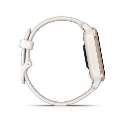 Garmin Venu Sq 2, Music, Peach Gold Aluminum Bezel with Ivory Case and Silicone Band (010-02700-01)