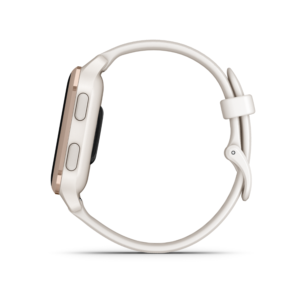 Garmin Venu Sq 2, Music, Peach Gold Aluminum Bezel with Ivory Case and Silicone Band (010-02700-01)