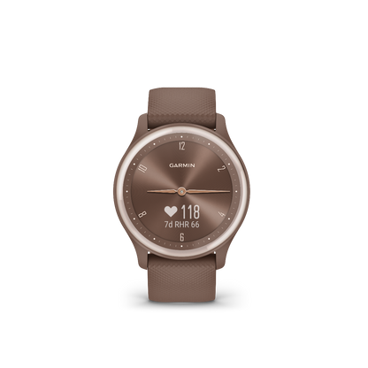 Garmin Vivomove Sport, Cocoa with Peach Gold Accents (010-02566-02)